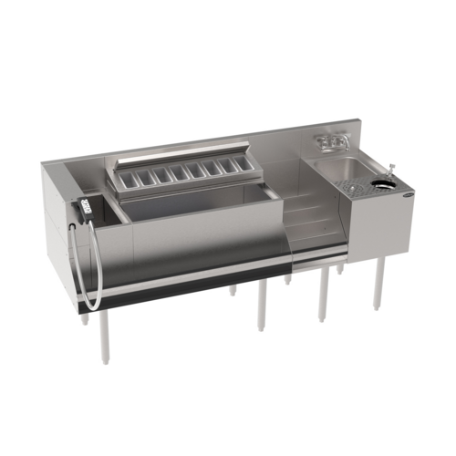 Krowne KR24-S72-10 Underbar Ice Bin/Cocktail Station, Sink Combo