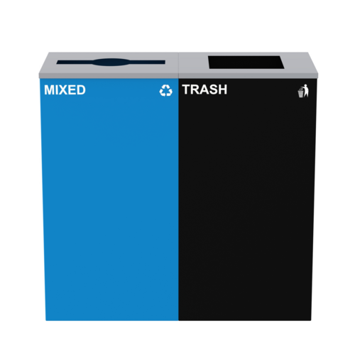 Alpine ALP4450-BLK-KIT3 Recycling Receptacle / Container, Metal