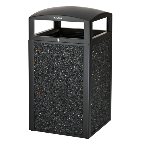 Alpine ALP471-40-GRYS Trash Receptacle, Outdoor/Indoor