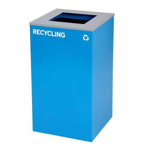 Alpine ALP4450-KIT-BLU-S-RE Recycling Receptacle / Container, Metal