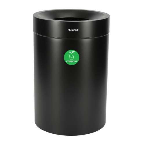 Alpine ALP475-50-BLK-CO Recycling Receptacle / Container, Metal