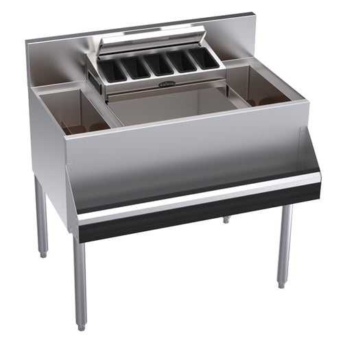 Krowne KR24-MS34C Underbar Ice Bin/Cocktail Station, Bottle Well Bin