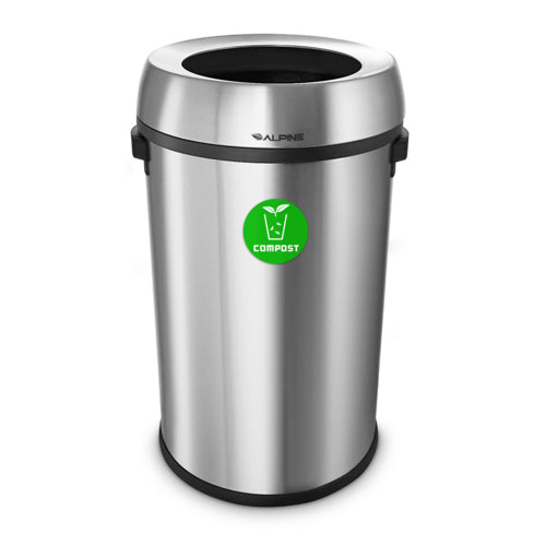 Alpine ALP470-65L-CO Trash Receptacle, Indoor