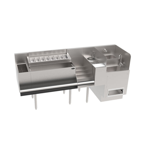 Krowne KR24-TCS76F Underbar Ice Bin/Cocktail Station, Bottle Well Bin