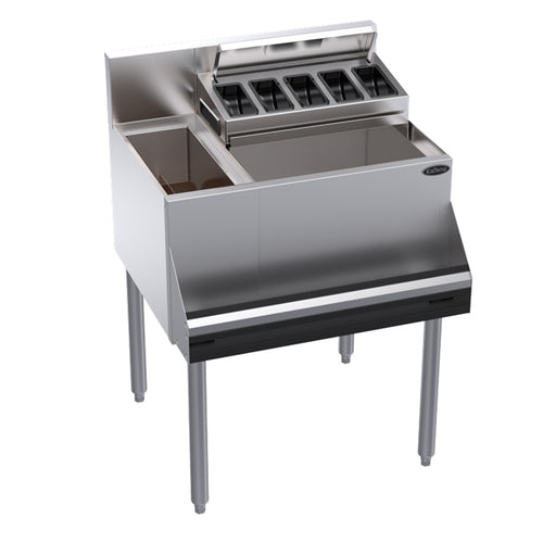 Krowne KR24-MS26R Underbar Ice Bin/Cocktail Station, Bottle Well Bin