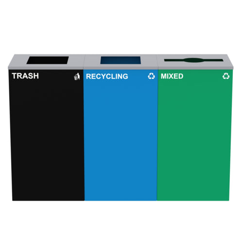 Alpine ALP4450-BLK-KIT22 Recycling Receptacle / Container, Metal