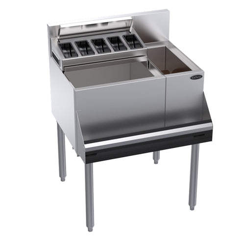 Krowne KR24-MS26L-7 Underbar Ice Bin/Cocktail Station, Bottle Well Bin