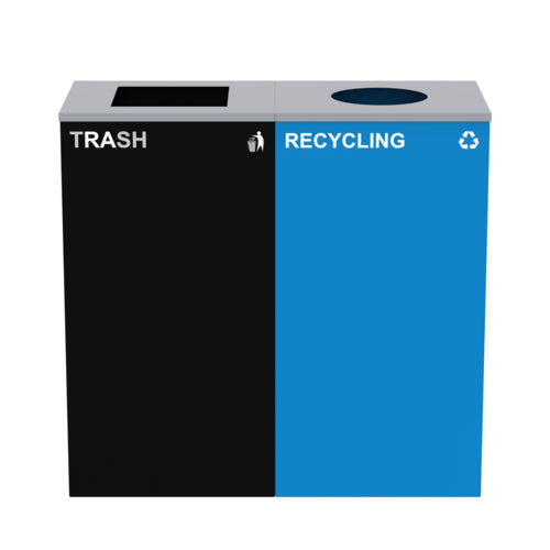 Alpine ALP4450-BLK-KIT6 Recycling Receptacle / Container, Metal