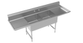 Krowne CS-2424-2-LR-LF Sink, (2) Two Compartment