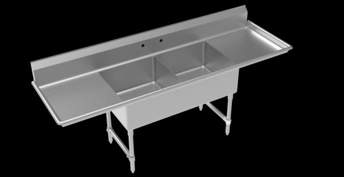Krowne CS-2424-2-LR-LF Sink, (2) Two Compartment
