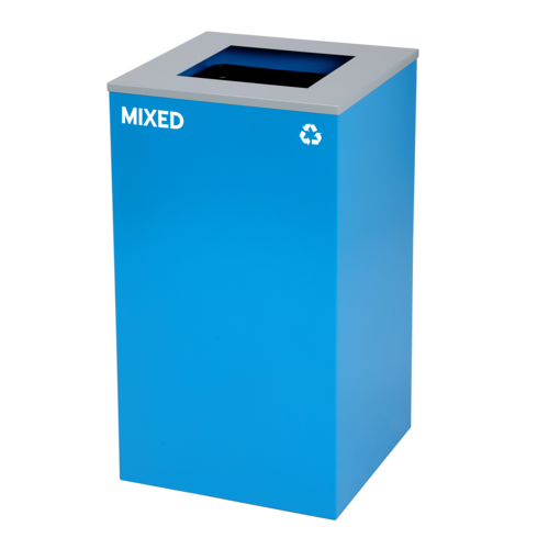 Alpine ALP4450-KIT-BLU-S-MIX Recycling Receptacle / Container, Metal