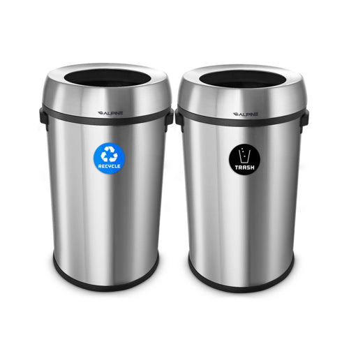 Alpine ALP470-65L-R-T Recycling Receptacle / Container, Metal