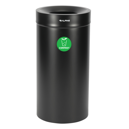 Alpine ALP475-27-BLK-CO Recycling Receptacle / Container, Metal