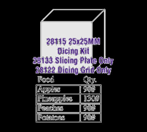 Robot Coupe 28115W Food Processor, Disc Plate, Dicing