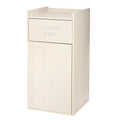 Alpine ALP476-WHI Trash Receptacle, Cabinet Style