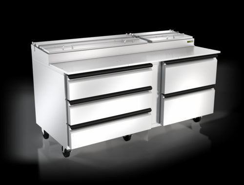 Silver King SKPZ72-EDUS3 Refrigerated Counter, Pizza Prep Table