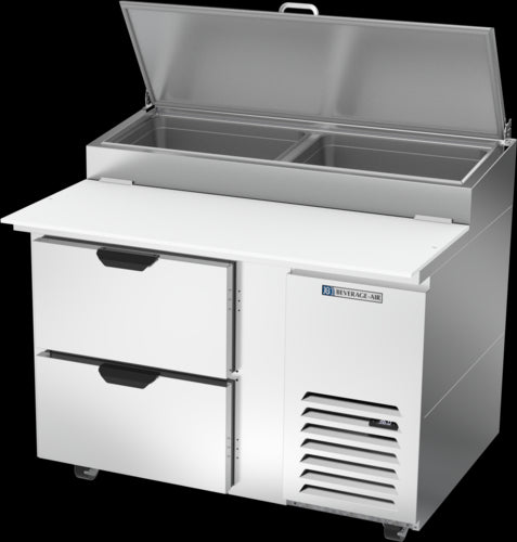 Beverage Air DPD46HC-2 Refrigerated Counter, Pizza Prep Table