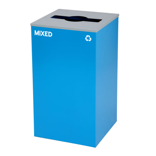 Alpine ALP4450-KIT-BLU-M-MIX Recycling Receptacle / Container, Metal