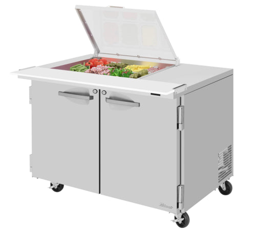 Turbo Air PST-48-12M-N-FCL Refrigerated Counter, Mega Top Sandwich / Salad Unit