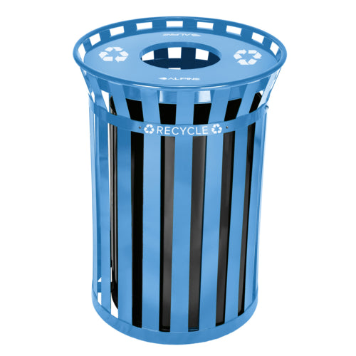 Alpine ALP479-38-BLU Trash Receptacle, Outdoor/Indoor