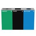 Alpine ALP4450-BLK-KIT36 Recycling Receptacle / Container, Metal