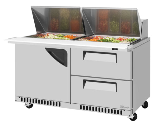 Turbo Air TST-60SD-24-D2R(L)-FB-N Refrigerated Counter, Mega Top Sandwich / Salad Unit