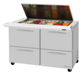 Turbo Air PST-48-18-D4-N-FL Refrigerated Counter, Mega Top Sandwich / Salad Unit