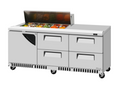 Turbo Air TST-72SD-12S-D4R(L)-FB-N(-LW) Refrigerated Counter, Sandwich / Salad Unit