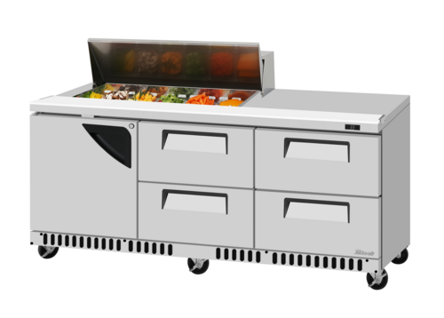 Turbo Air TST-72SD-12S-D4R(L)-FB-N(-LW) Refrigerated Counter, Sandwich / Salad Unit
