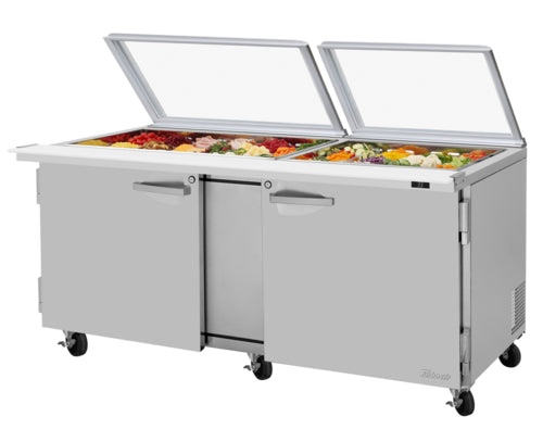 Turbo Air PST-72-30-N-GL Refrigerated Counter, Mega Top Sandwich / Salad Unit
