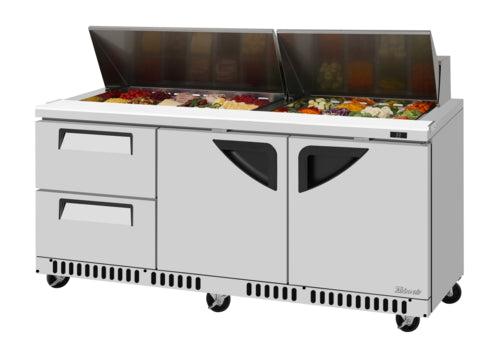 Turbo Air TST-72SD-D2LR-FB-N Refrigerated Counter, Sandwich / Salad Unit