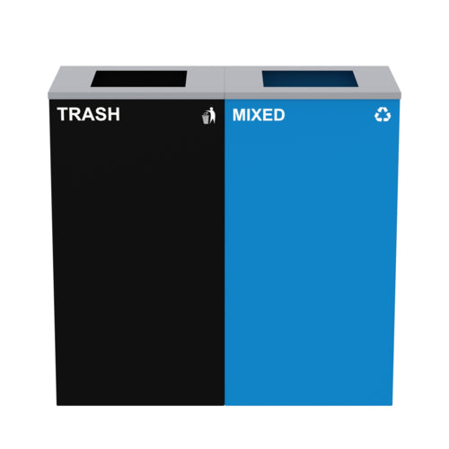 Alpine ALP4450-BLK-KIT2 Recycling Receptacle / Container, Metal