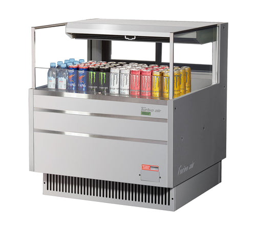 Turbo Air TOM-36L-UFD-S-1S-N Merchandiser, Open Refrigerated Display