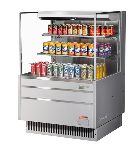 Turbo Air TOM-36L-UF-S-3S-N Merchandiser, Open Refrigerated Display