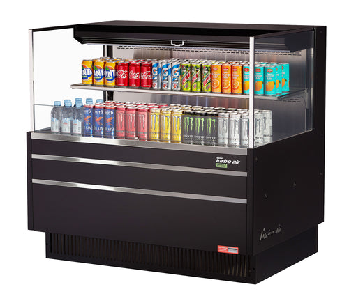 Turbo Air TOM-48L-UF-W(B)-2S-N Merchandiser, Open Refrigerated Display