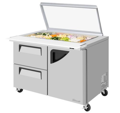 Turbo Air TST-48SD-18-D2R-N-GL Refrigerated Counter, Mega Top Sandwich / Salad Unit