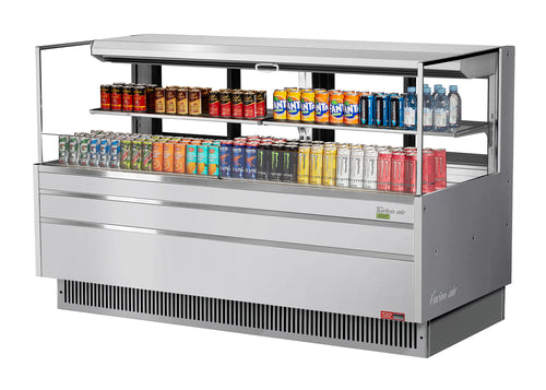 Turbo Air TOM-72L-UFD-S-2S-N Merchandiser, Open Refrigerated Display