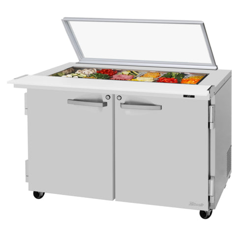 Turbo Air PST-48-18-N-GL Refrigerated Counter, Mega Top Sandwich / Salad Unit