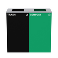 Alpine ALP4450-BLK-KIT9 Recycling Receptacle / Container, Metal