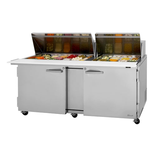 Turbo Air PST-72-30-N(-AL) Refrigerated Counter, Mega Top Sandwich / Salad Unit