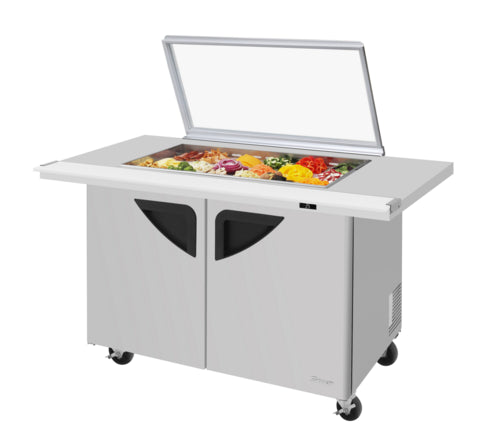 Turbo Air TST-48SD-18-E-N-GL Refrigerated Counter, Mega Top Sandwich / Salad Unit