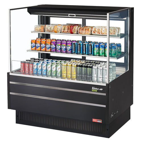 Turbo Air TOM-48L-UFD-W(B)-3S-N Merchandiser, Open Refrigerated Display