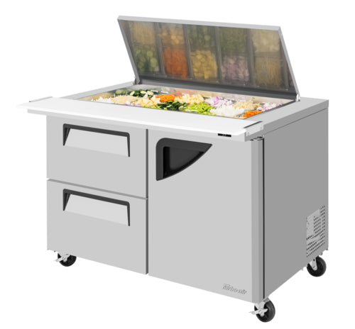 Turbo Air TST-48SD-18-D2R-N-FL Refrigerated Counter, Mega Top Sandwich / Salad Unit