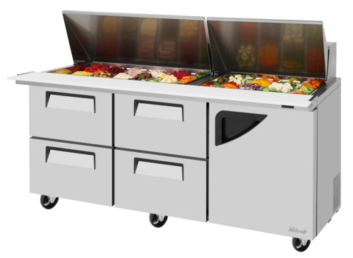 Turbo Air TST-72SD-30-D4R-N Refrigerated Counter, Mega Top Sandwich / Salad Unit