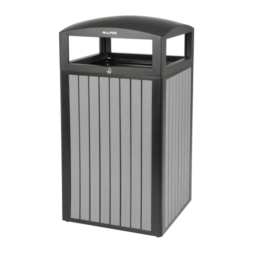 Alpine ALP471-40-WD-GRY Trash Can / Container, Commercial