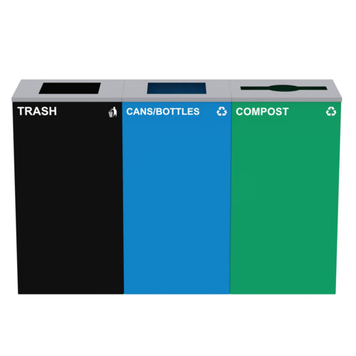 Alpine ALP4450-BLK-KIT25 Recycling Receptacle / Container, Metal