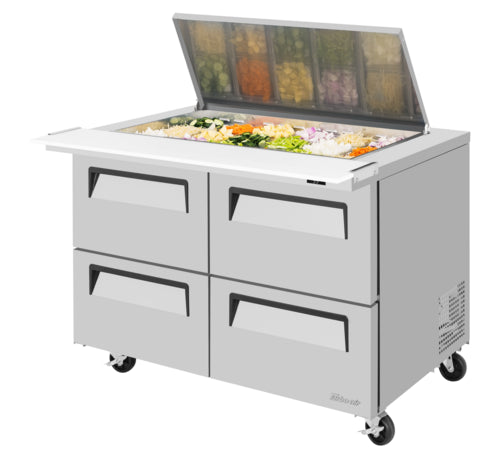 Turbo Air TST-48SD-18-D4-N-FL Refrigerated Counter, Mega Top Sandwich / Salad Unit