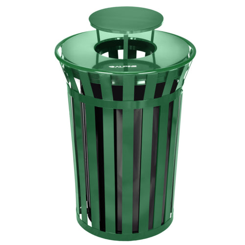 Alpine ALP479-38-1-GRN Trash Receptacle, Outdoor/Indoor