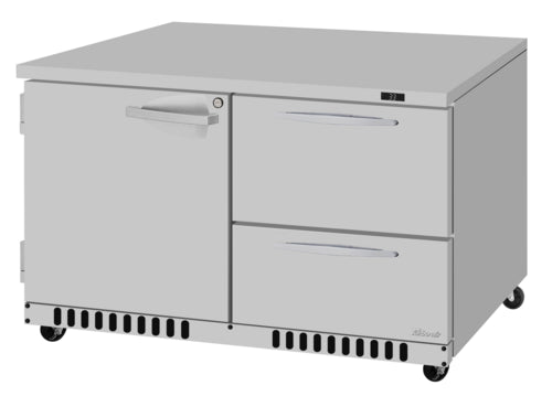 Turbo Air PUR-48-D2R(L)-FB-N Refrigerator, Undercounter, Reach-In