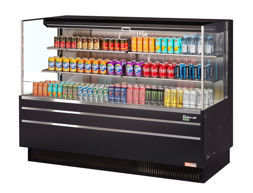 Turbo Air TOM-72L-UF-W(B)-3S-N Merchandiser, Open Refrigerated Display